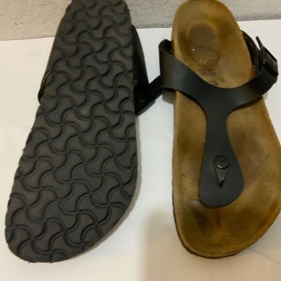 Birkenstock Gizeh Birko-flor flip-flop thong sandals 40 9 black - Picture 10 of 10